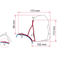 Fiamma awning adapter kit Trafic/Vivaro/Primastar