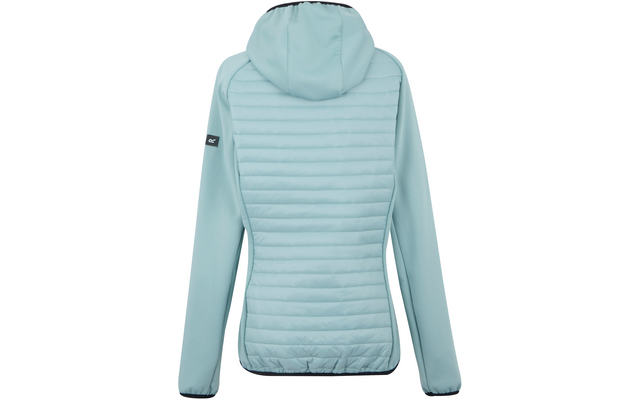 Sweat à capuche bleu clair avec panneau arrière matelassé, vue de dos