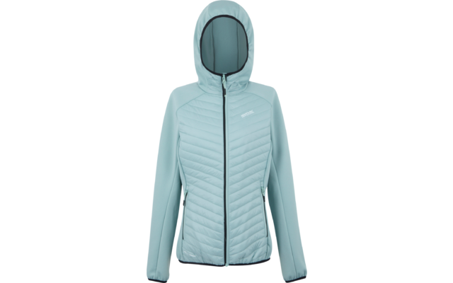 Veste pour femmes bleu clair avec capuche et fermeture éclair
