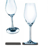 Verres à champagne magnétiques silwy® (200 ml) avec dessous de verre set de 2 pièces