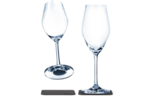 silwy® magnetische champagneglazen (200 ml) incl. onderzetter - 2-delige set