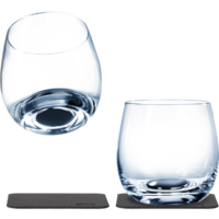 Verres à whisky magnétiques avec dessous de verre 250 ml 2 pcs silwy®