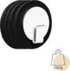Silwy Magnet-Haken CLEVER WHITE inkl. Pad BLACK