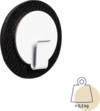 Silwy Magnet-Haken CLEVER WHITE inkl. Pad BLACK