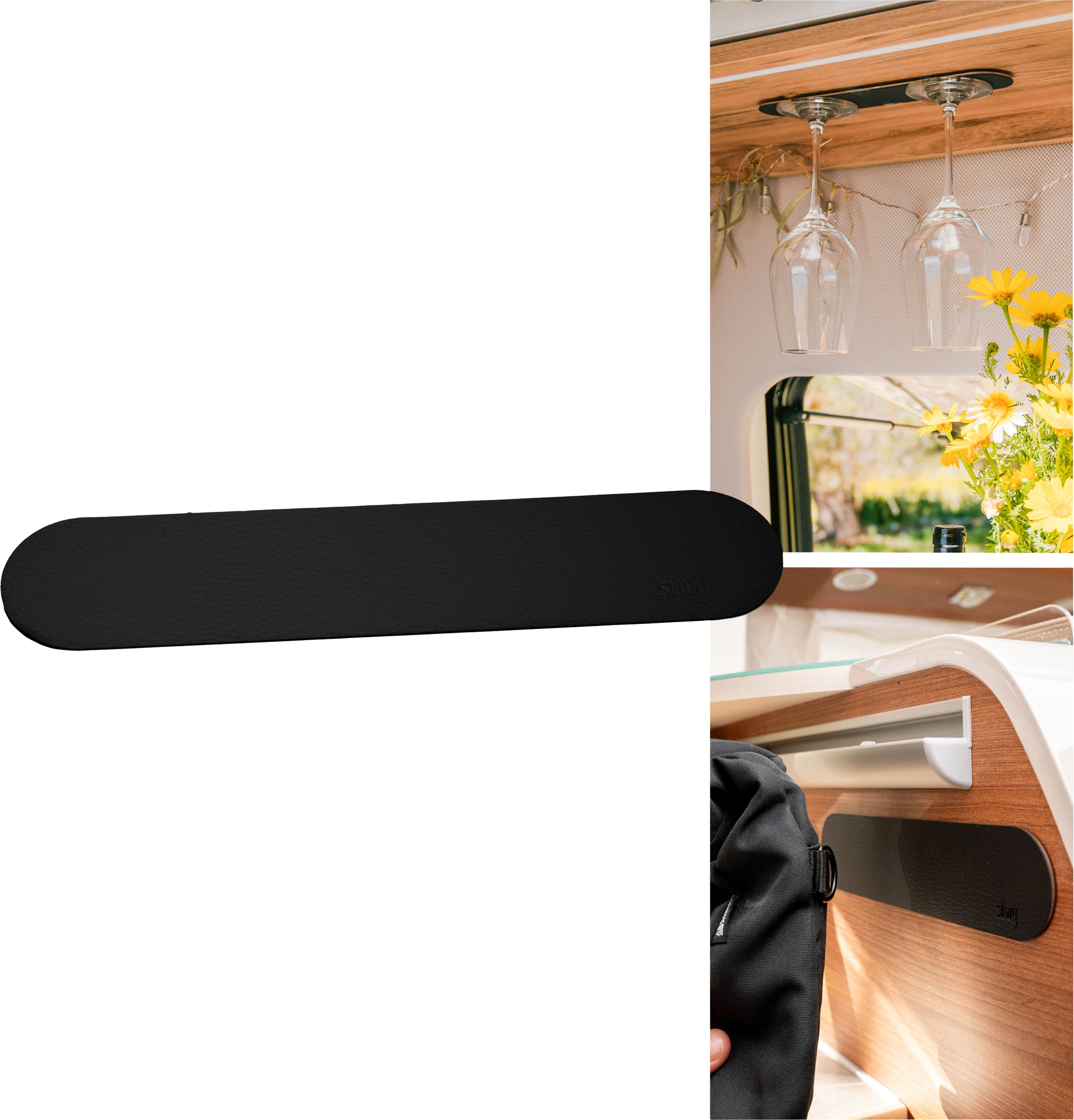 Silwy Metall-Leiste 25 cm f&uuml;r Magnet-Geschirr & Haken