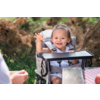 One2Stay high chair foldable with removable dining table light blue
