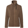 Brauner Fleecepullover mit Reißverschluss und Kapuze