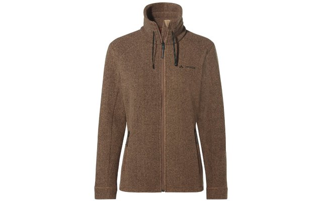 Brauner Fleecepullover mit Reißverschluss und Kapuze