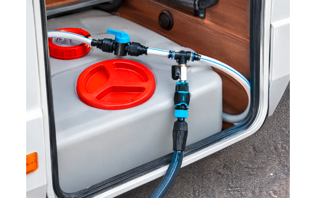Berger DrainX Frischwasser Entw&auml;sserungs-Set f&uuml;r Wohnmobil & Wohnwagen
