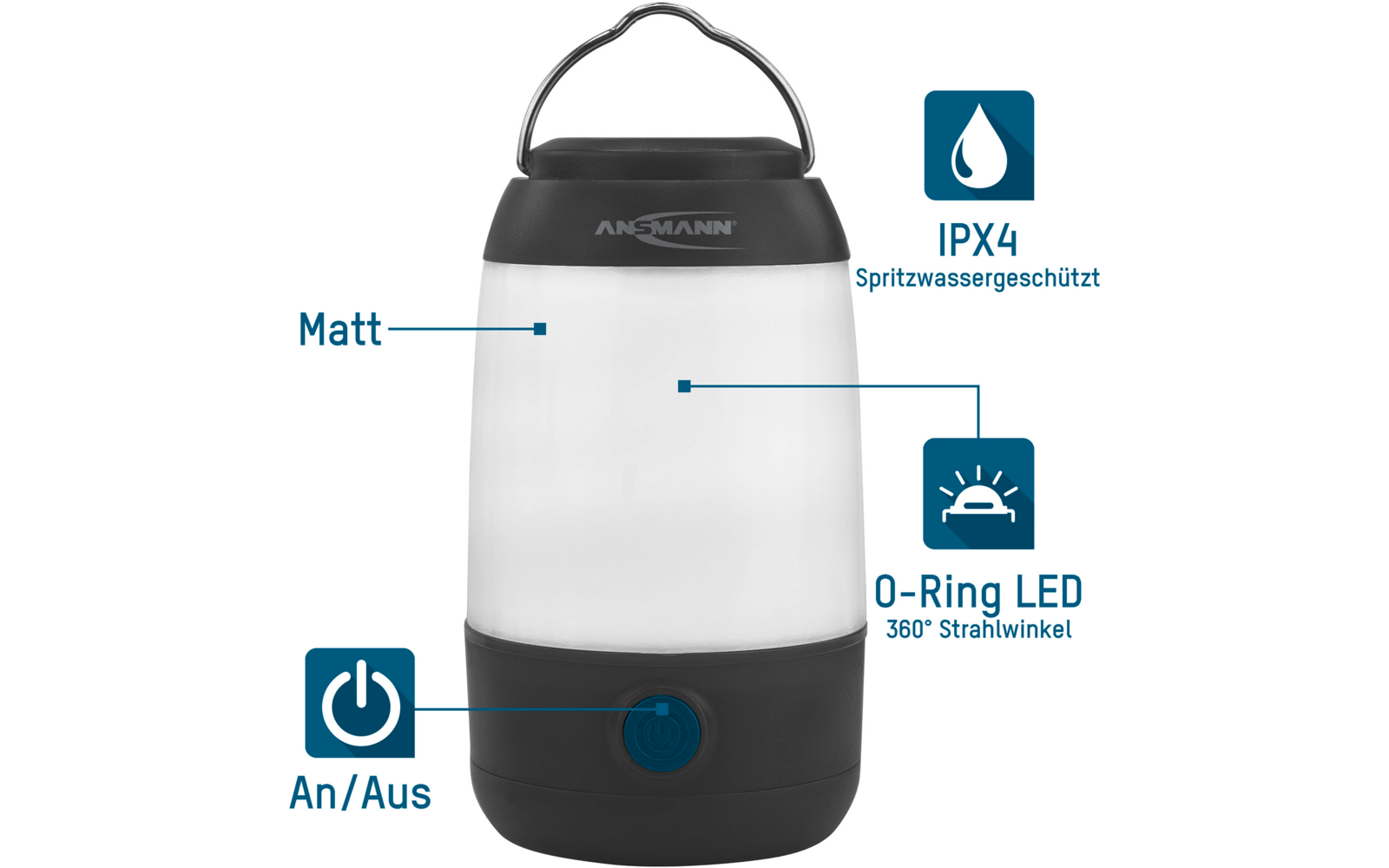 Produktbild Ansmann Mini Camping Lantern Campinglampe batteriebetrieben 1