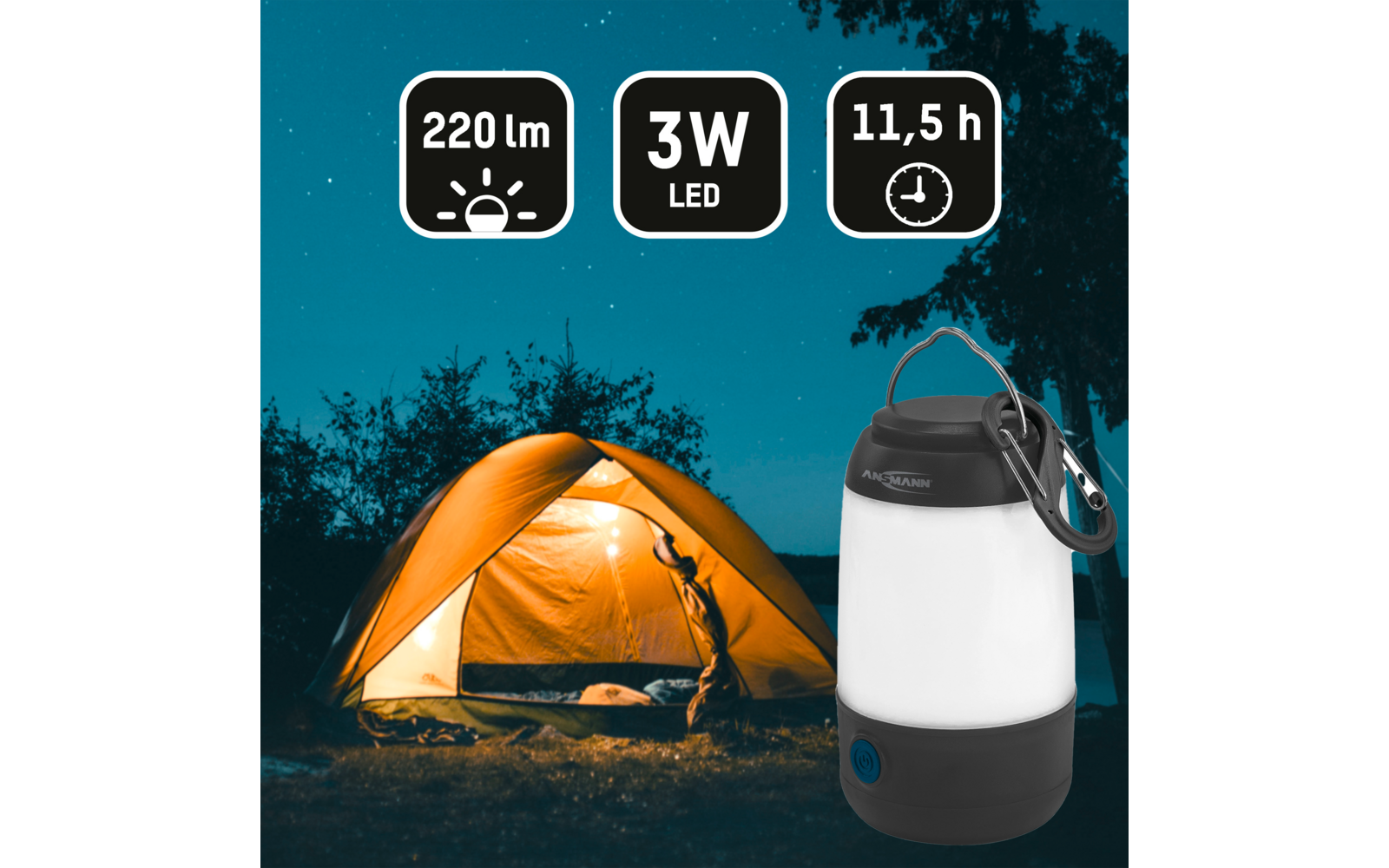 Produktbild Ansmann Mini Camping Lantern Campinglampe batteriebetrieben 1