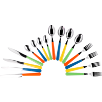 Juego de 16 cubiertos multicolor Happy Camper Berger