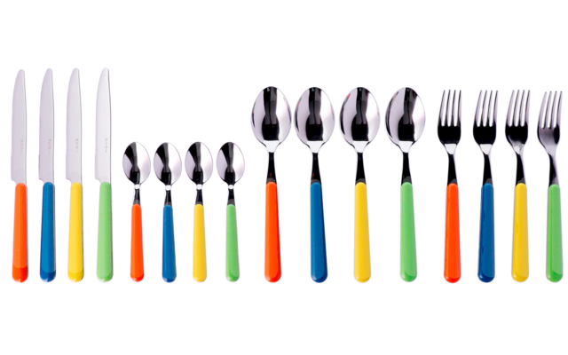 Imagen del producto Juego de 16 cubiertos multicolor Happy Camper Berger 1