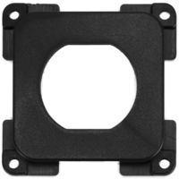 Haba Abdeckung mit Loch f&uuml;r Steckdose C-Line Blindplatte schwarz