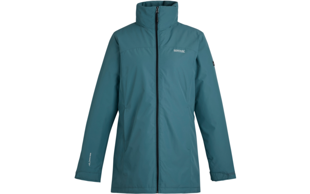 Veste femme bleu foncé avec fermeture éclair complète et col montant