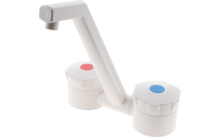 518104 - Barwig 06 Mischbatterie Automatik Einhebelmischer mit 45° Tülle 10/12 mm Weiß