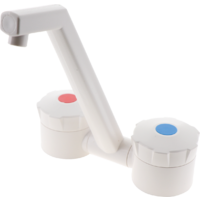 Barwig 06 mengkraan E&eacute;ngreepsmengkraan met 45&deg; uitloop 10/12 mm Wit