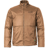 Braune leichte Steppjacke mit Reißverschluss und Stehkragen