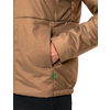 Braune Jacke mit Hand in der Tasche