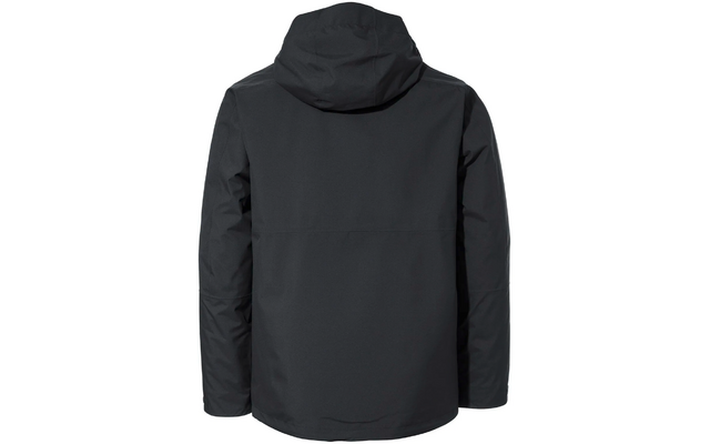 Schwarze Jacke mit Kapuze, Rückansicht