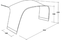 890228 518318 218269 - Outwell Wakefield Tent Connector für Verbindung des Wakefield Shelter mit Zelt