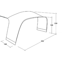 Connettore per tenda Outwell Wakefield per il collegamento del riparo Wakefield con la tenda L