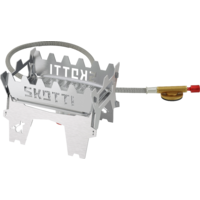 SKOTTI Hornillo de camping plegable Booster acero inoxidable 2,1 kW