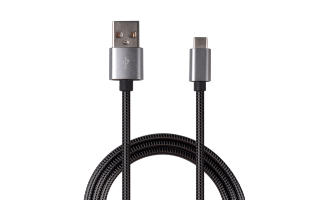 câble de charge 2Go Luxury USB type C gris 1 mètre
