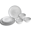 Kleines Produktbild Brunner Midday Geschirrset Melamin Mineral 12-teilig Porzellan-Touch Antirutsch BPA-frei 1