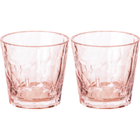 Koziol Superglass CLUB Nr. 22 Set van 2 250 ml transparent rosa quartz