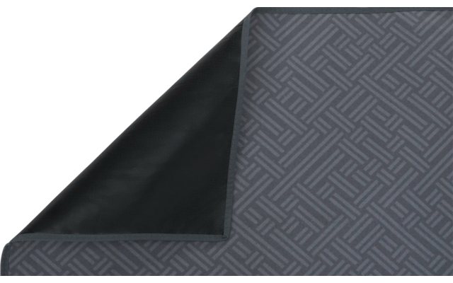 Grau-schwarze Matte mit einer Ecke, die nach oben umgeklappt ist