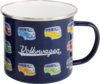 VW Collection T1 Bulli Emaille Tasse 500 ml Bulli Parade Blau