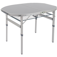 Bo-Camp koffer model aluminium campingtafel Premium in hoogte verstelbaar 2 stappen 100 x 70 cm