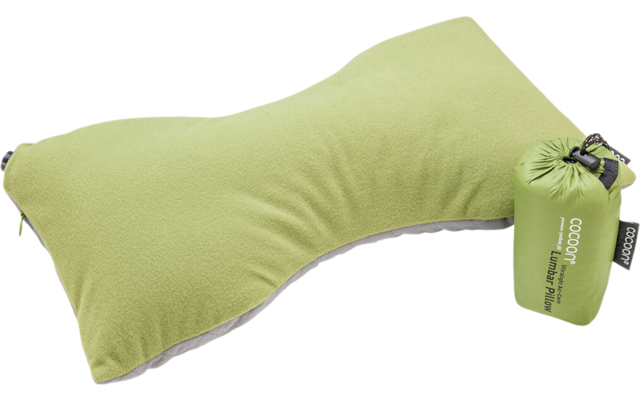 Cocoon Air Core Pillow Ultralight Butterfly Shaped Lumbar Support wasabi / grey