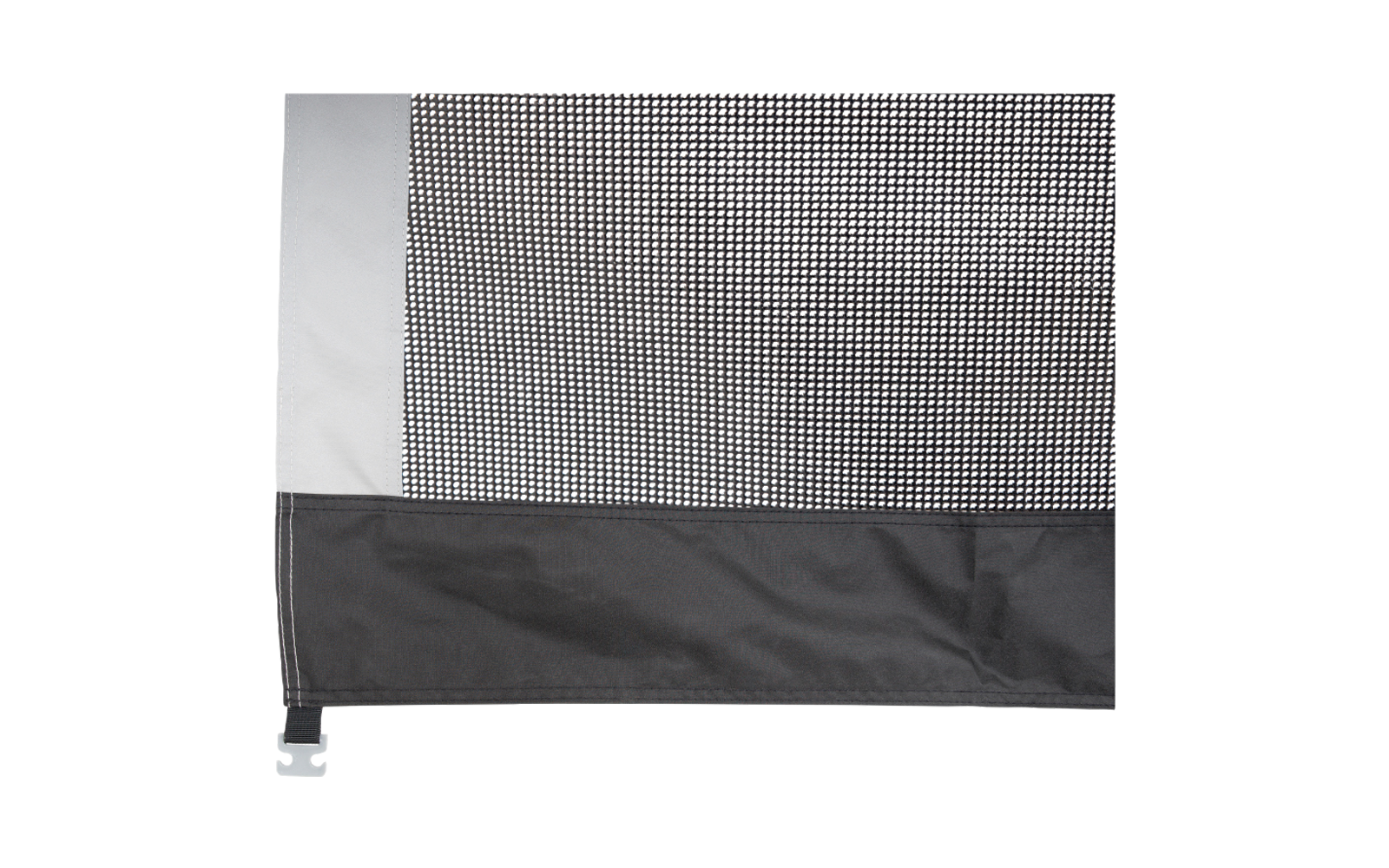 Gros plan d'une toile grise avec une bordure noire
