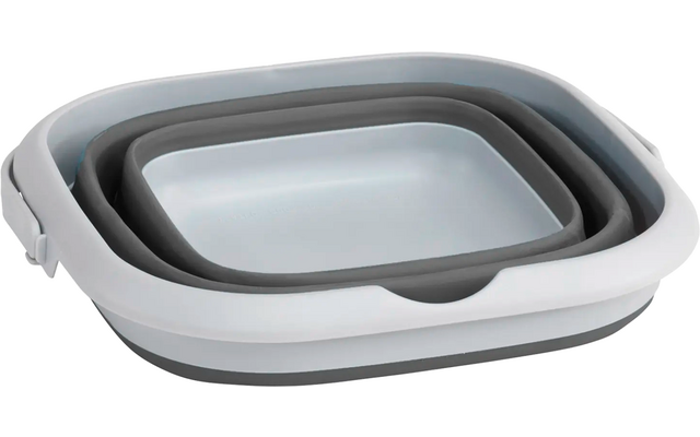 Inklapbare rechthoekige plastic vergiet met handvatten