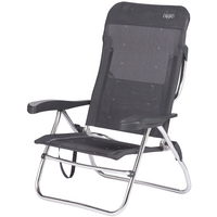 Crespo AL/223 Klassieke strandstoel/ligstoel grijs