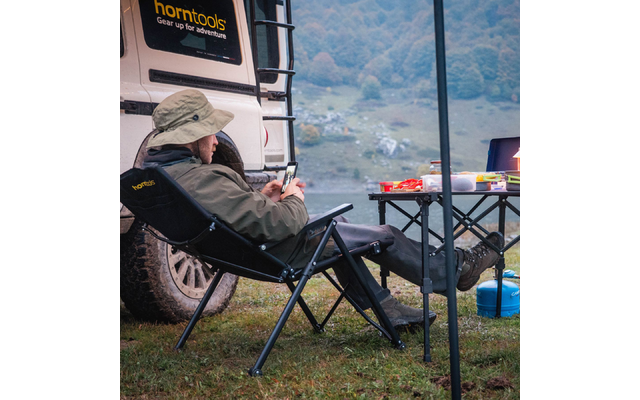 Produktbild Horntools Campingstuhl Recliner faltbar verstellbare R&uuml;ckenlehne bis 150 kg 1