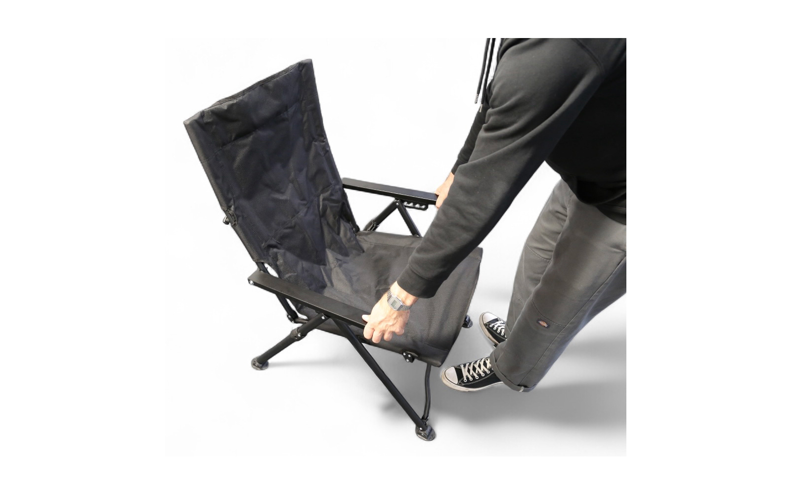 Produktbild Horntools Campingstuhl Recliner faltbar verstellbare R&uuml;ckenlehne bis 150 kg 1