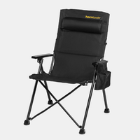 Horntools camping chair Recliner foldable adjustable backrest up to 150 kg