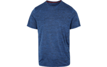 Blauw T-shirt met korte mouwen en gemêleerd patroon