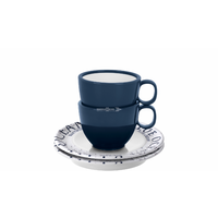 Brunner Antislip Espresso-Tassen Set 2-teilig mit rutschhemmende Untertasse