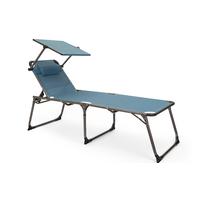 Berger Slimline Dreibein Sonnenliege persisch-blau