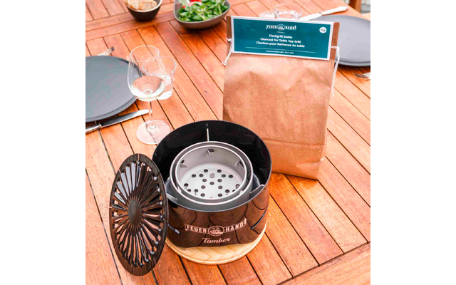 Product afbeelding Feuerhand Tischgrill Kohle 1 kg Nachf&uuml;llpack f&uuml;r Tamber Tischgrill 1