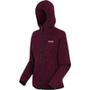 Bordeauxfarbige Kapuzenjacke mit Reißverschluss und langem Arm