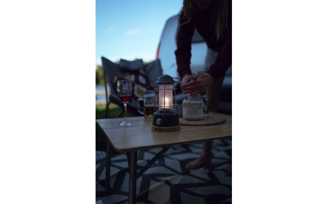 Lanterne de camping Hopuni LED avec variateur Gris Berger