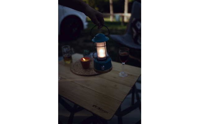 Linterna LED de camping Berger Hopuni con función de atenuación Azul