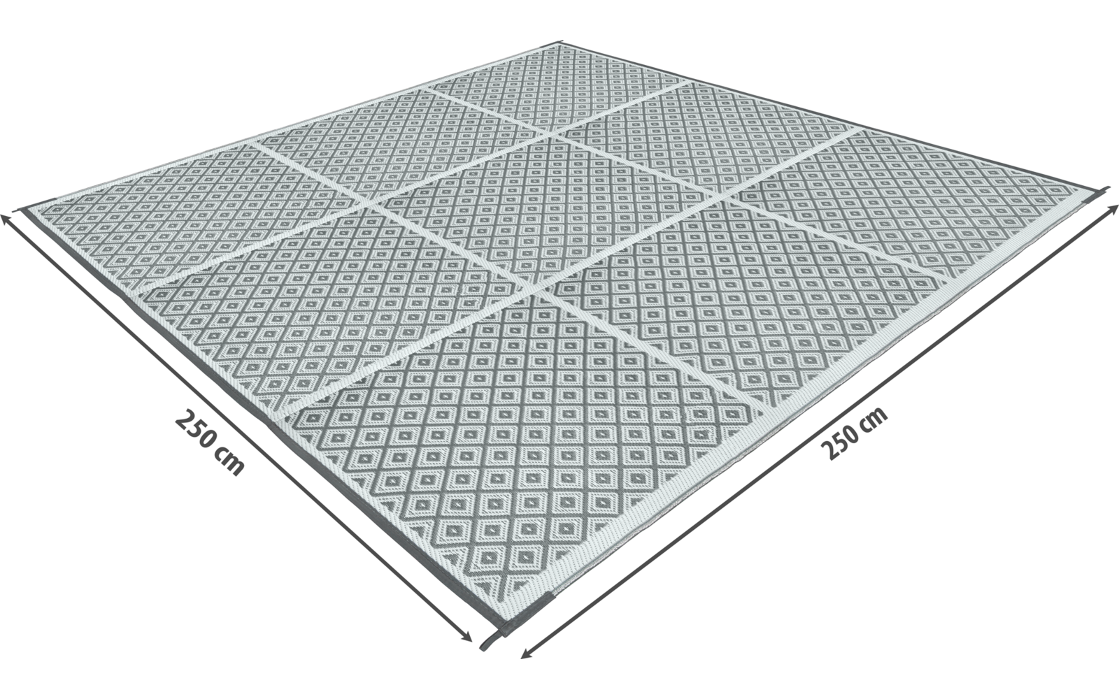Quadratische Bodenfliese mit geometrischem Muster, Maße 35x35 cm