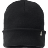 Schwarze Strickmütze mit Umschlag