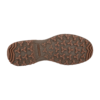 Braune Schuhsohle mit Muster aus Dreiecken und Rauten